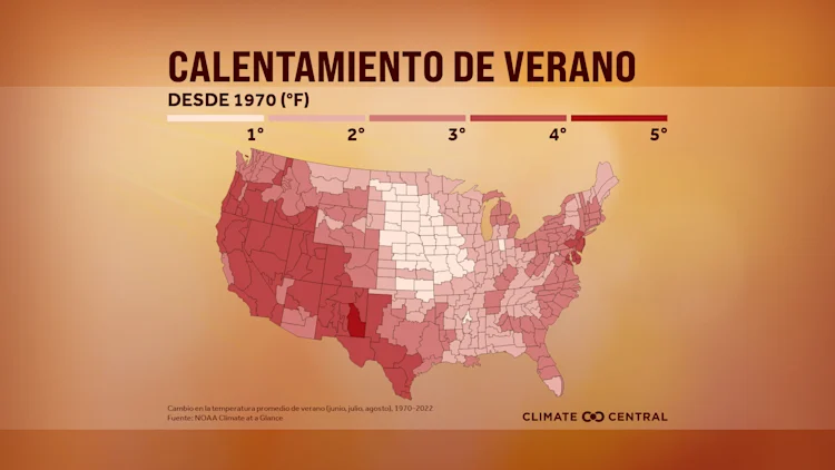 CM: Average Summer Temperatures Map 2023 (ES)