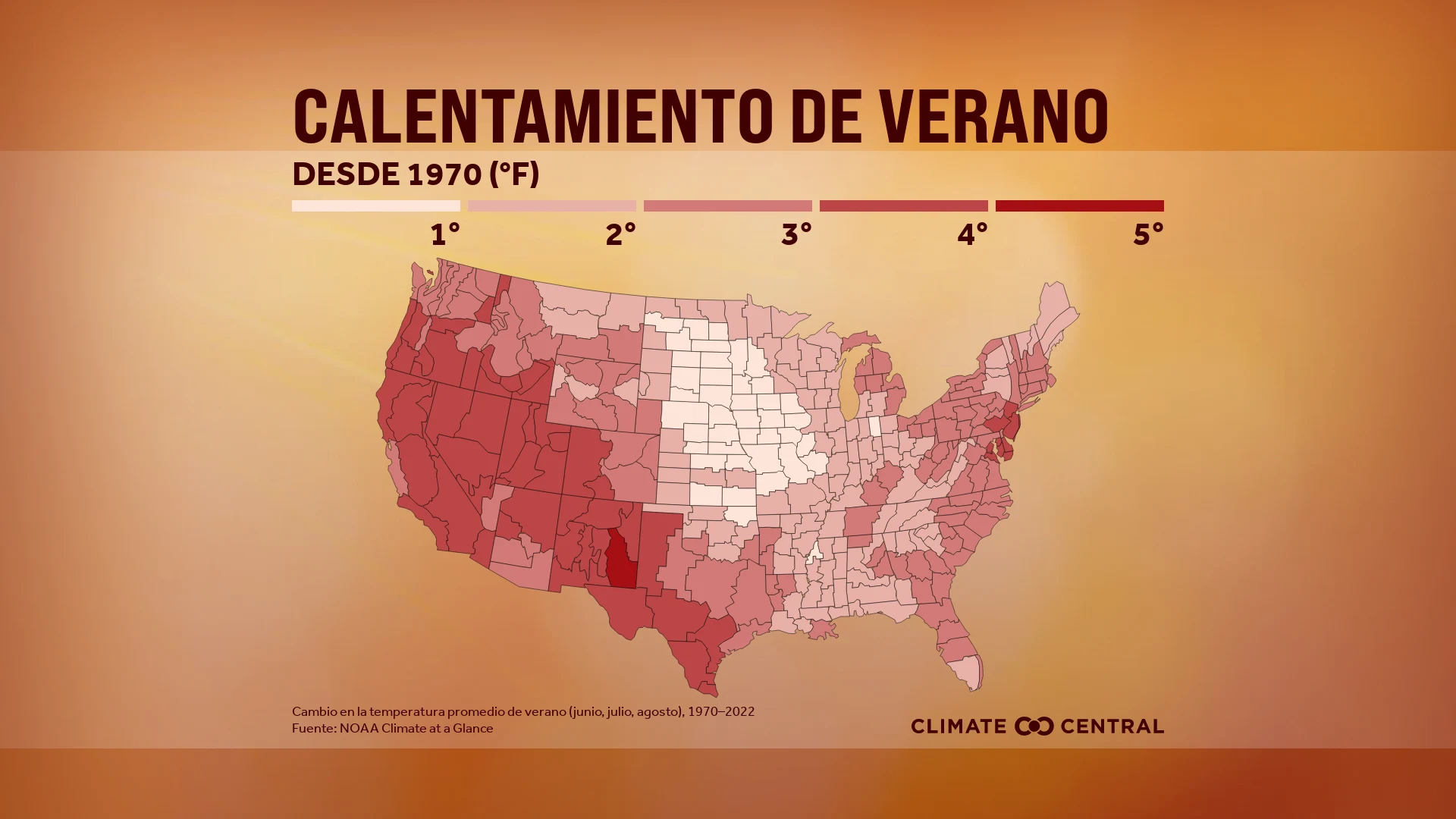 CM: Average Summer Temperatures Map 2023 (ES)