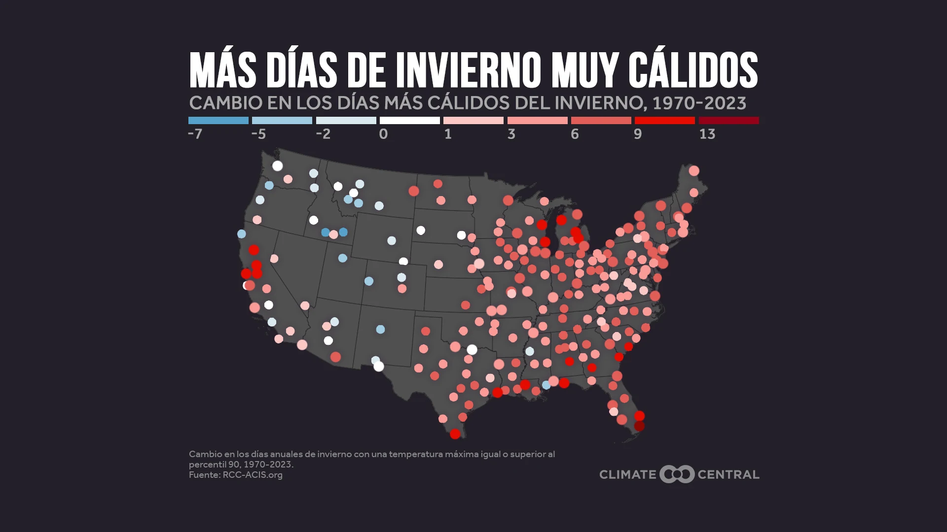 CM: Change in Warmest Winter Days 2024 (ES)
