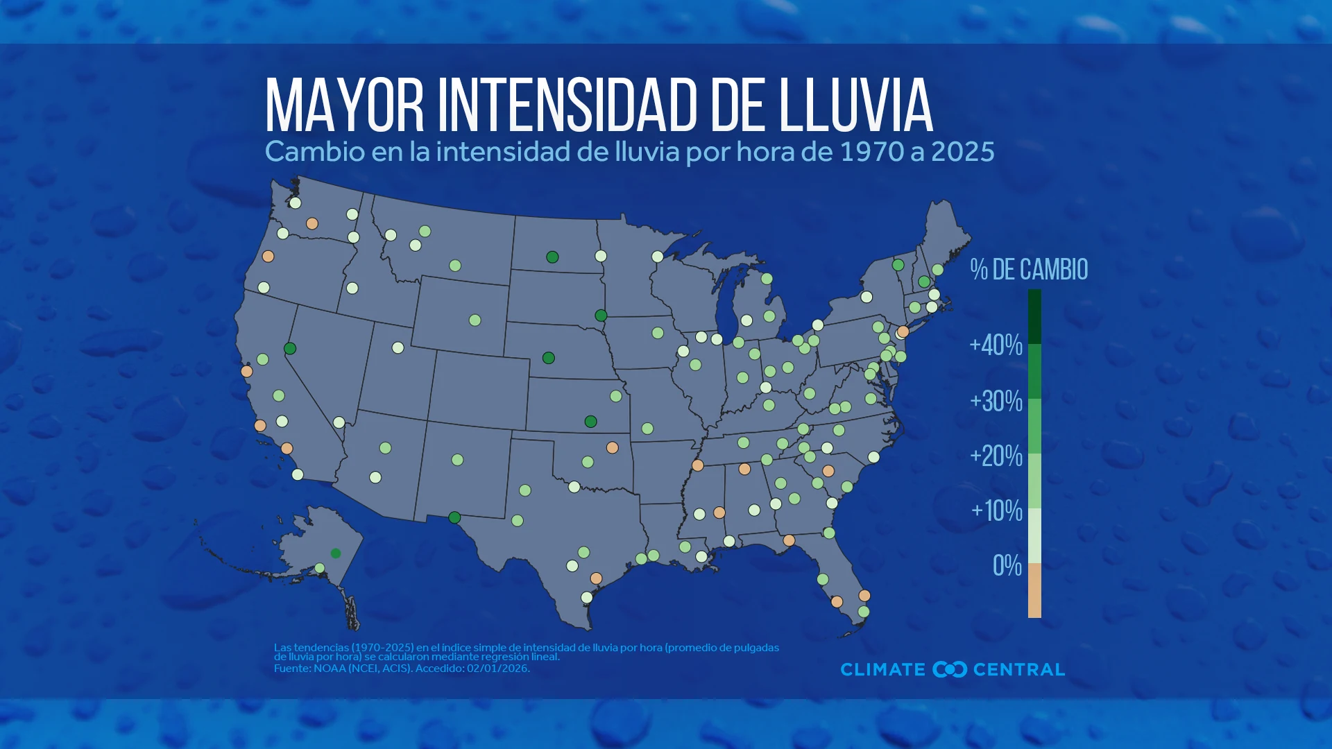 CM: Change in Hourly Rainfall Intensity 1970 to 2025 (ES)