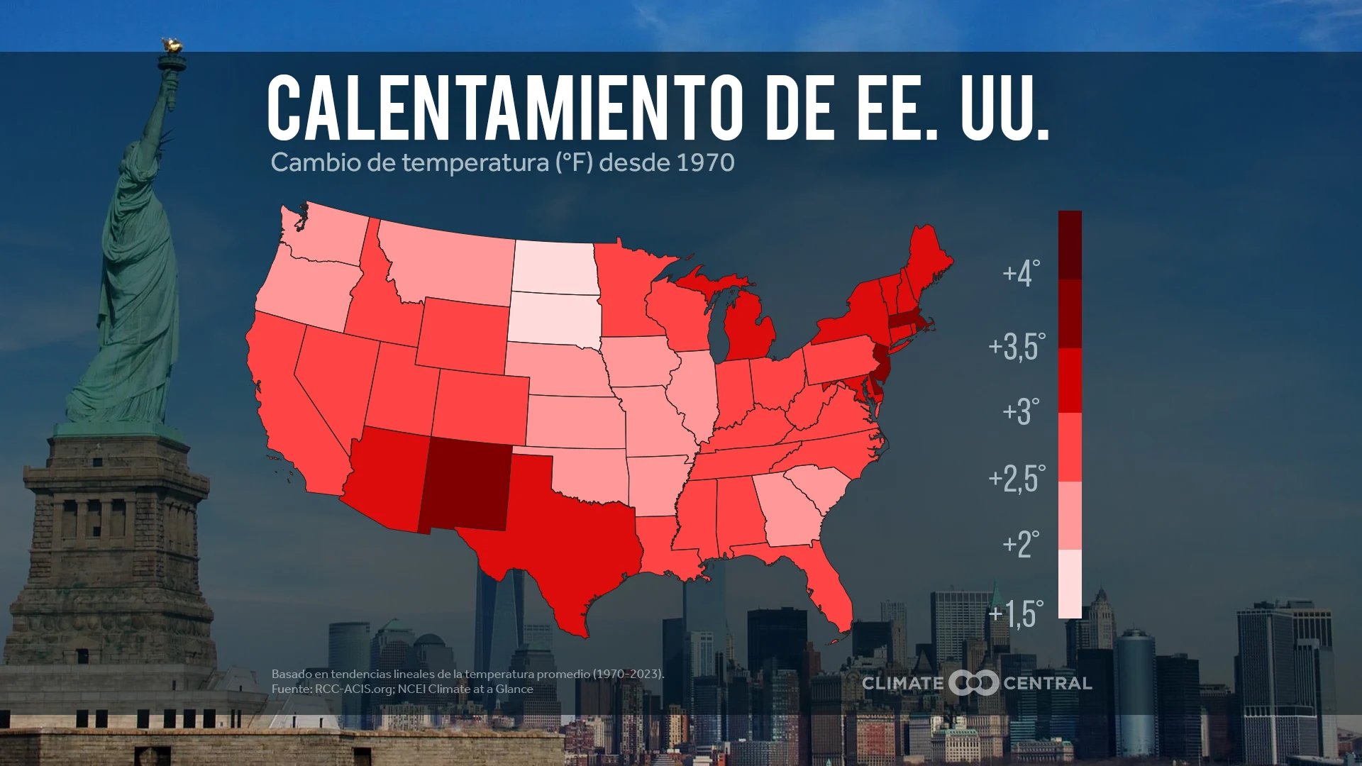 CM: National Warming 1970 to 2023 (ES)