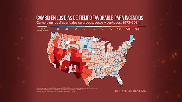 CM: Change in Fire Weather Days 2025 (ES)
