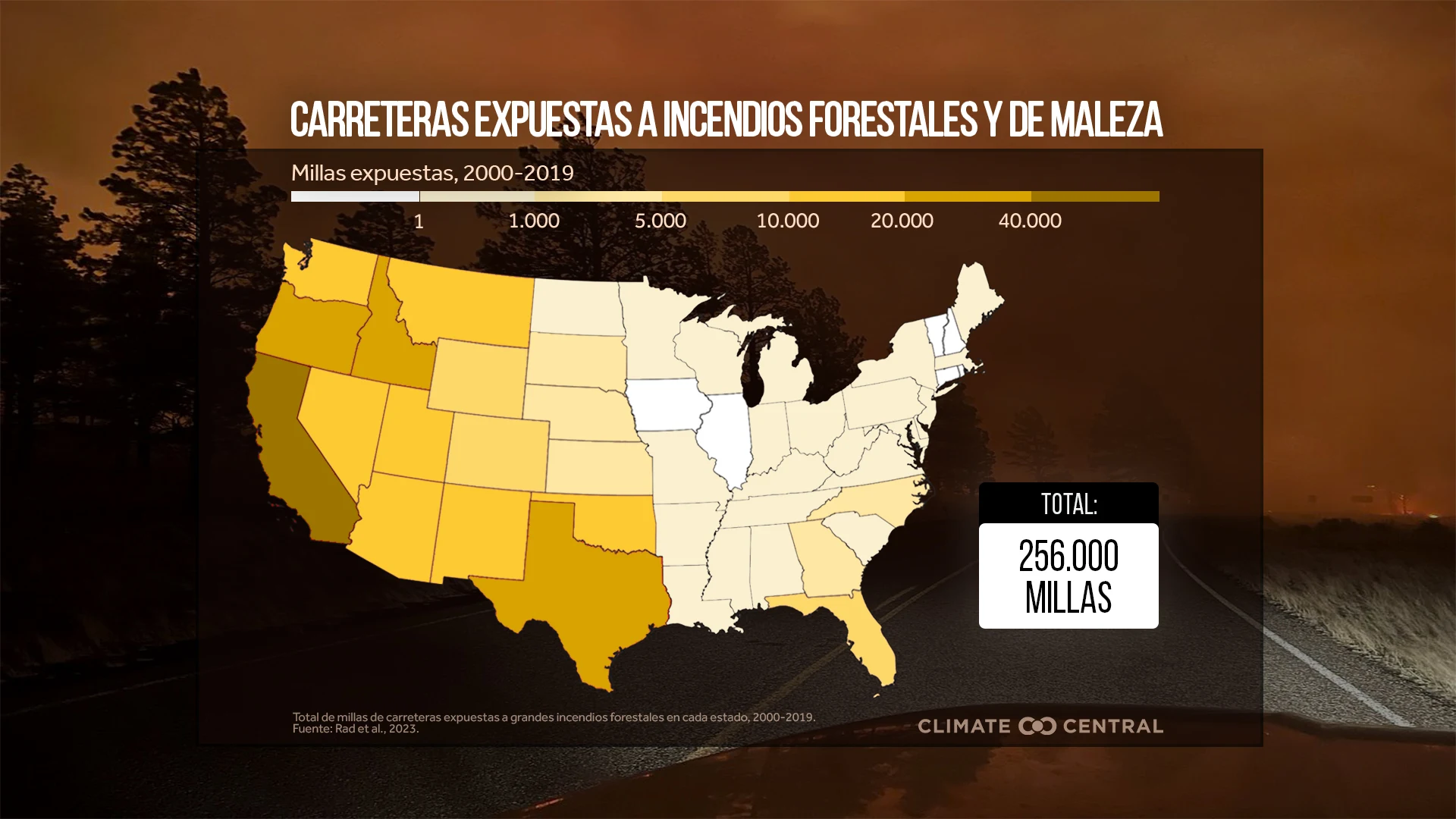 CM: Roads Exposed to Large Fires 2000-2019 (ES)