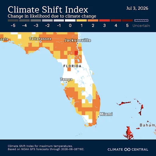 CSI Alert: Climate Shift Index Florida 2026