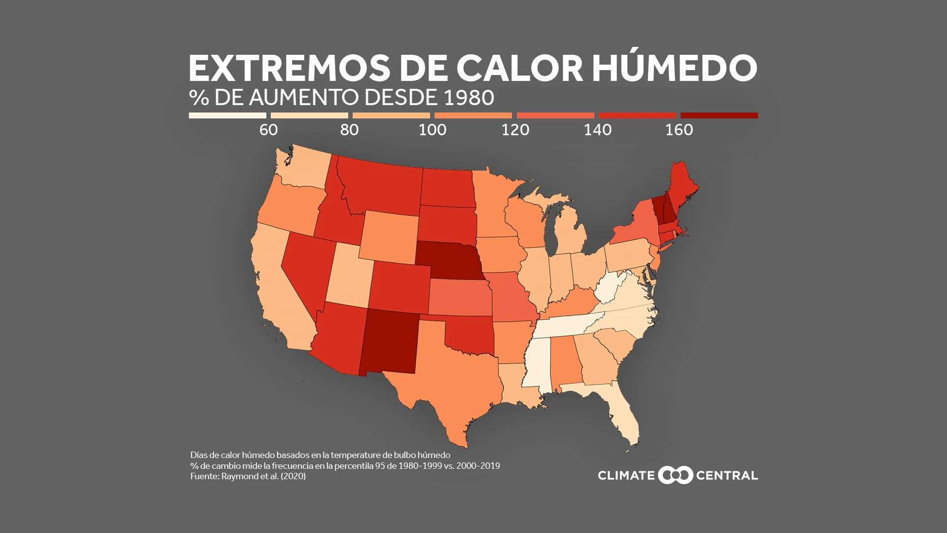 El aumento estado por estado en el calor húmedo extremo - Humid Heat Extremes on the Rise