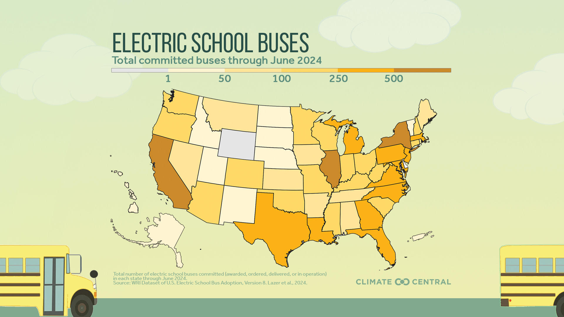 CM: Electric School Buses by State 2024 (EN)