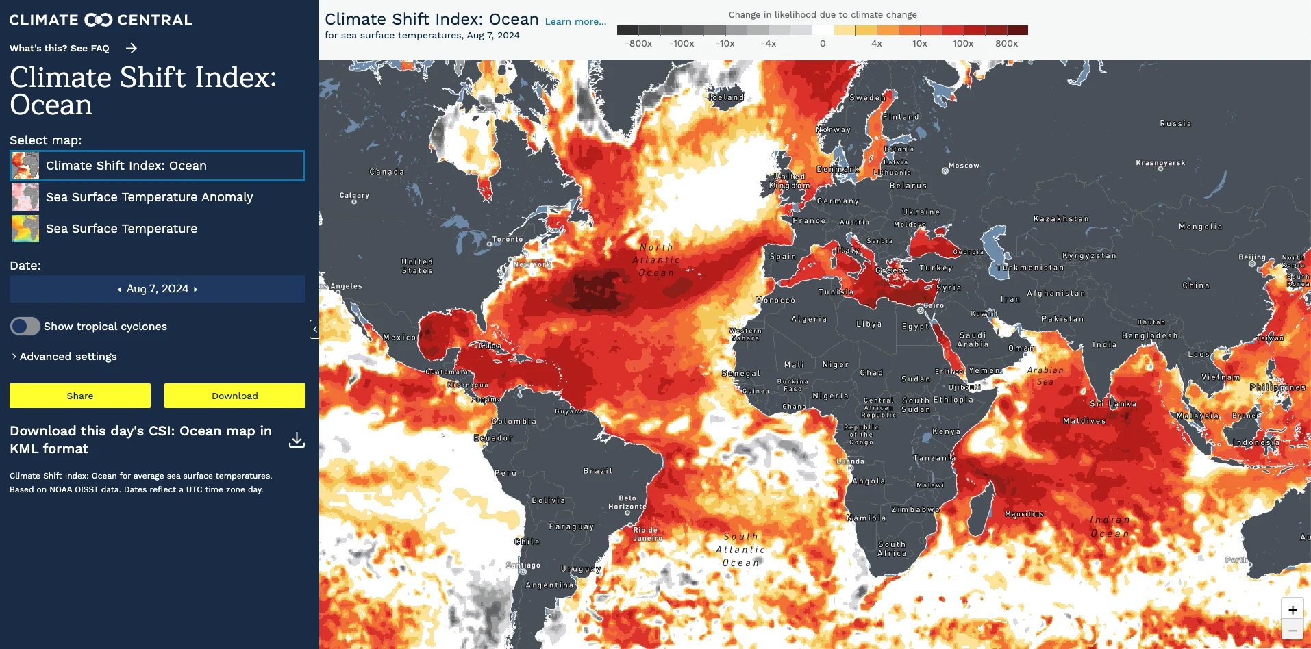 Ocean CSI map graphic