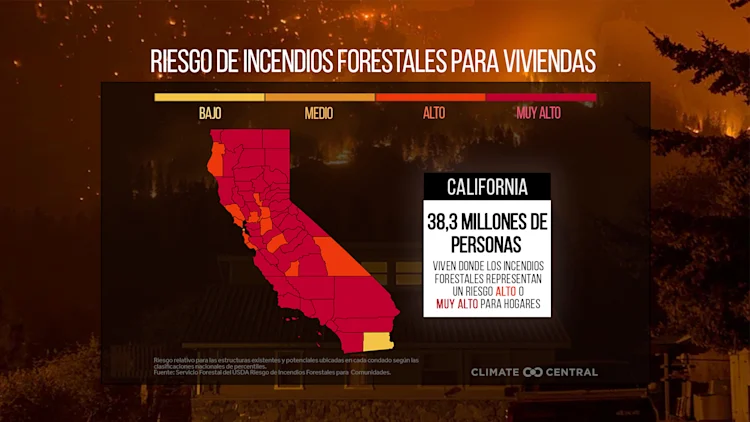 CM: Wildfire Risk to Homes in Each State 2024 (ES)