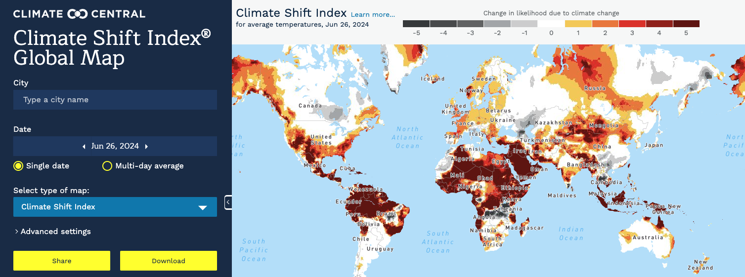 Climate Shift Index | Climate Central