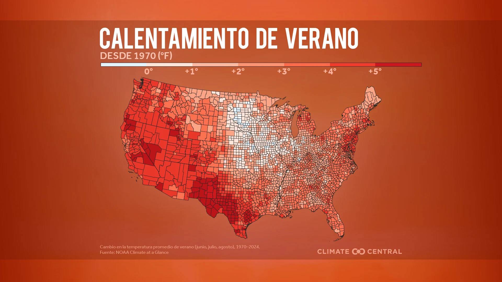 CM: Average Summer Temperatures Map 2025 (ES)