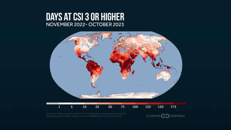 CM: 12 Month Map of Days Above CSI 3 2023 (EN)