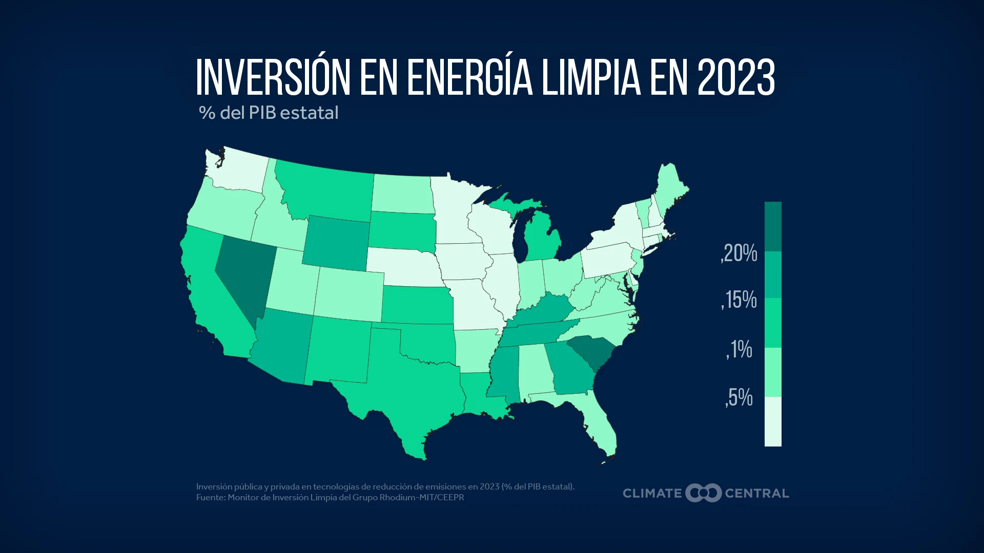 CM: 2023 Clean Investment By State (ES)