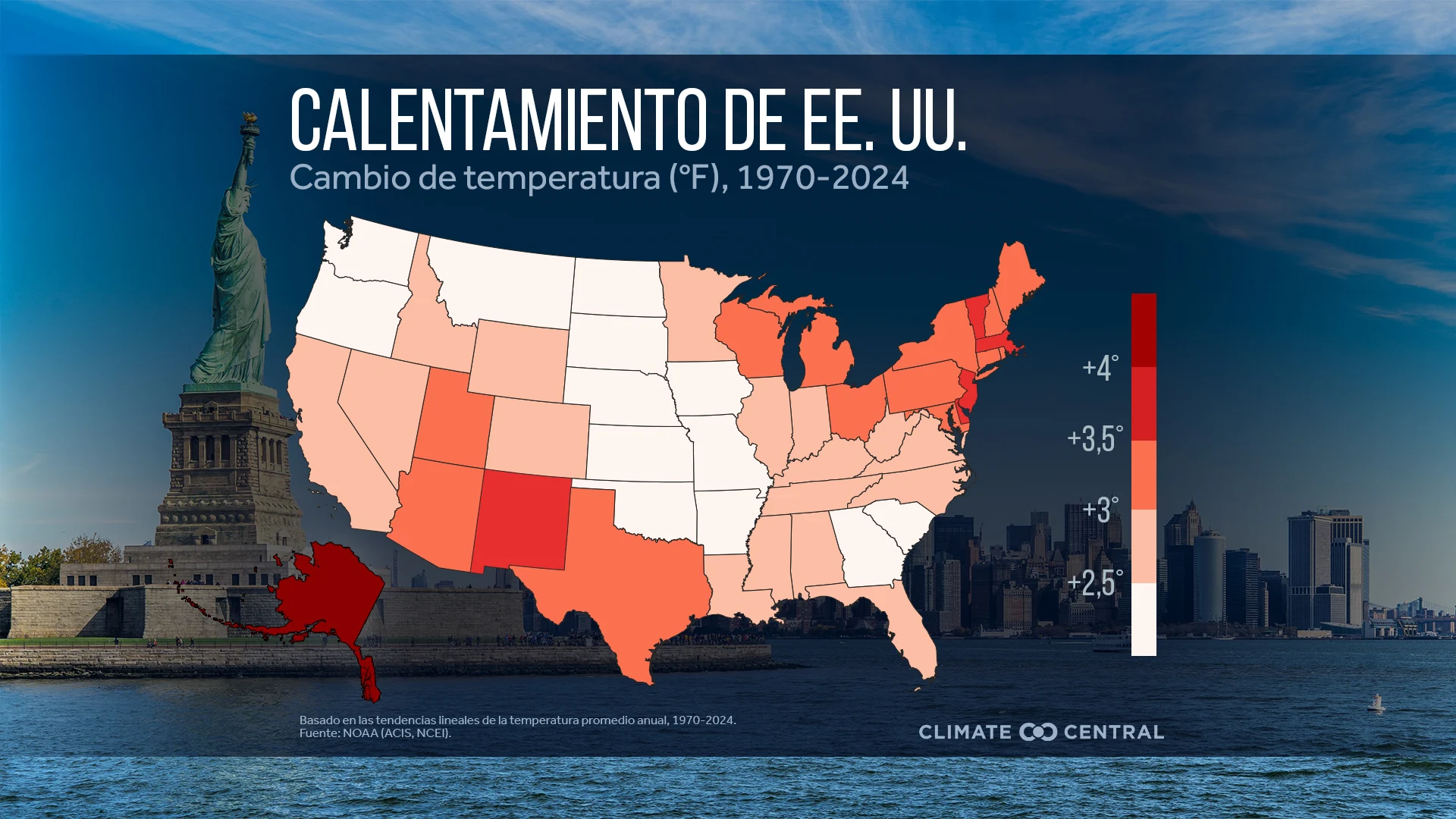 CM: National Warming 1970 to 2024 (ES)