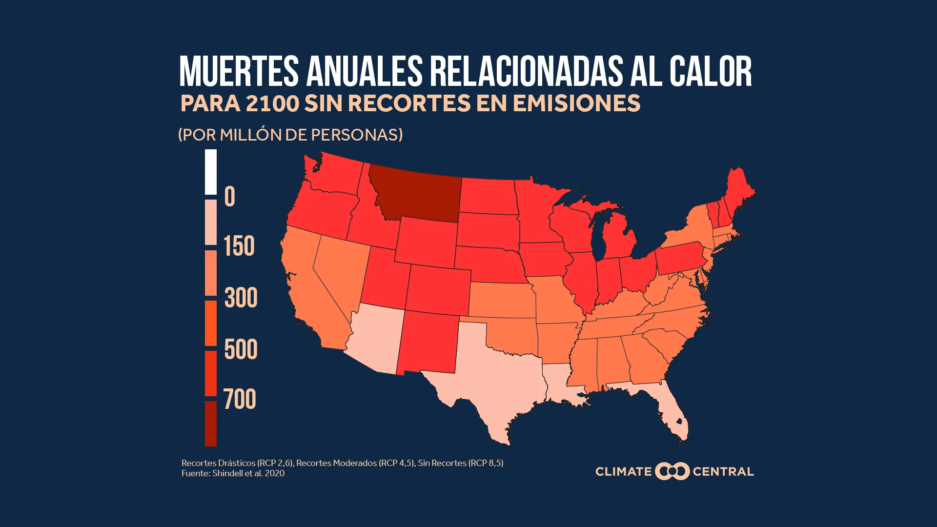Muertes por calor en todo el país para 2100 - Seniors at Risk: Heat and Climate Change
