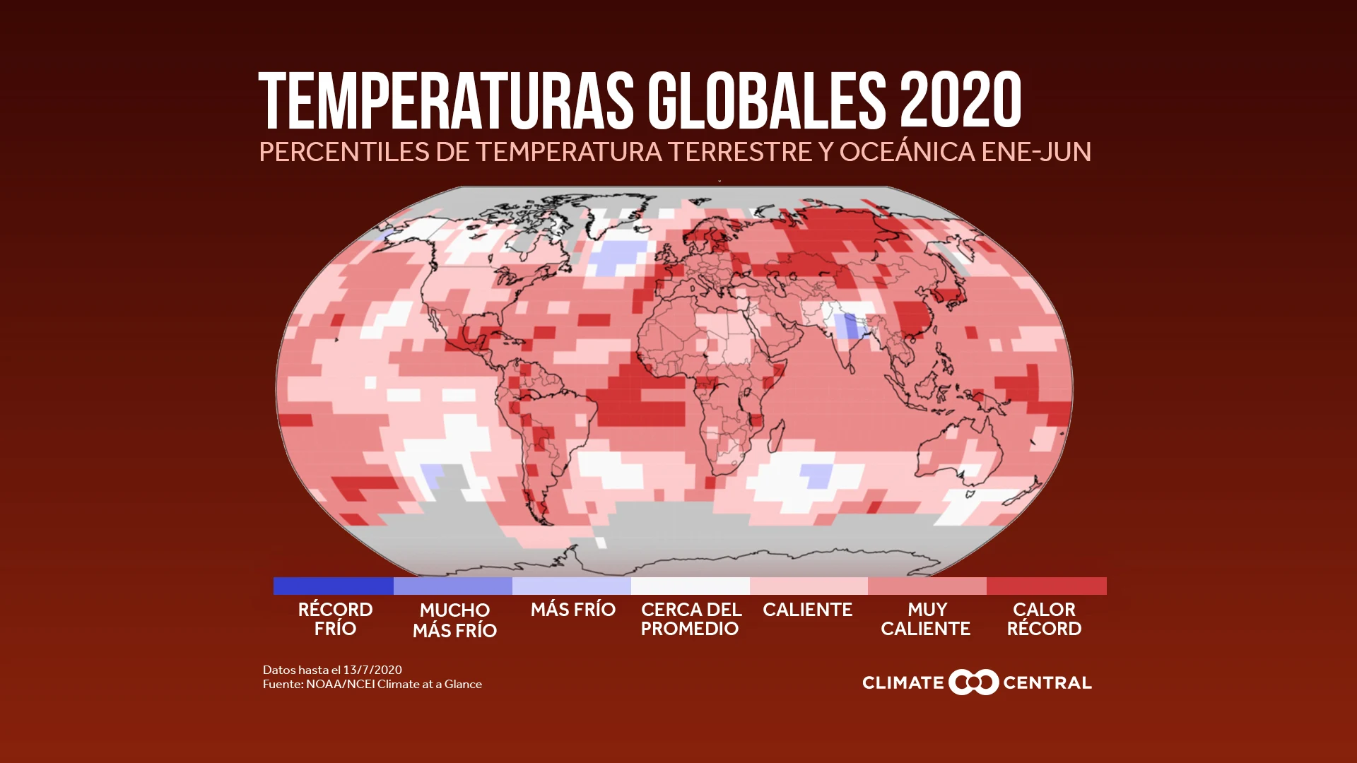 Temperaturas globales de la primera mitad de 2020 - Global Temperatures Near Hottest on Record