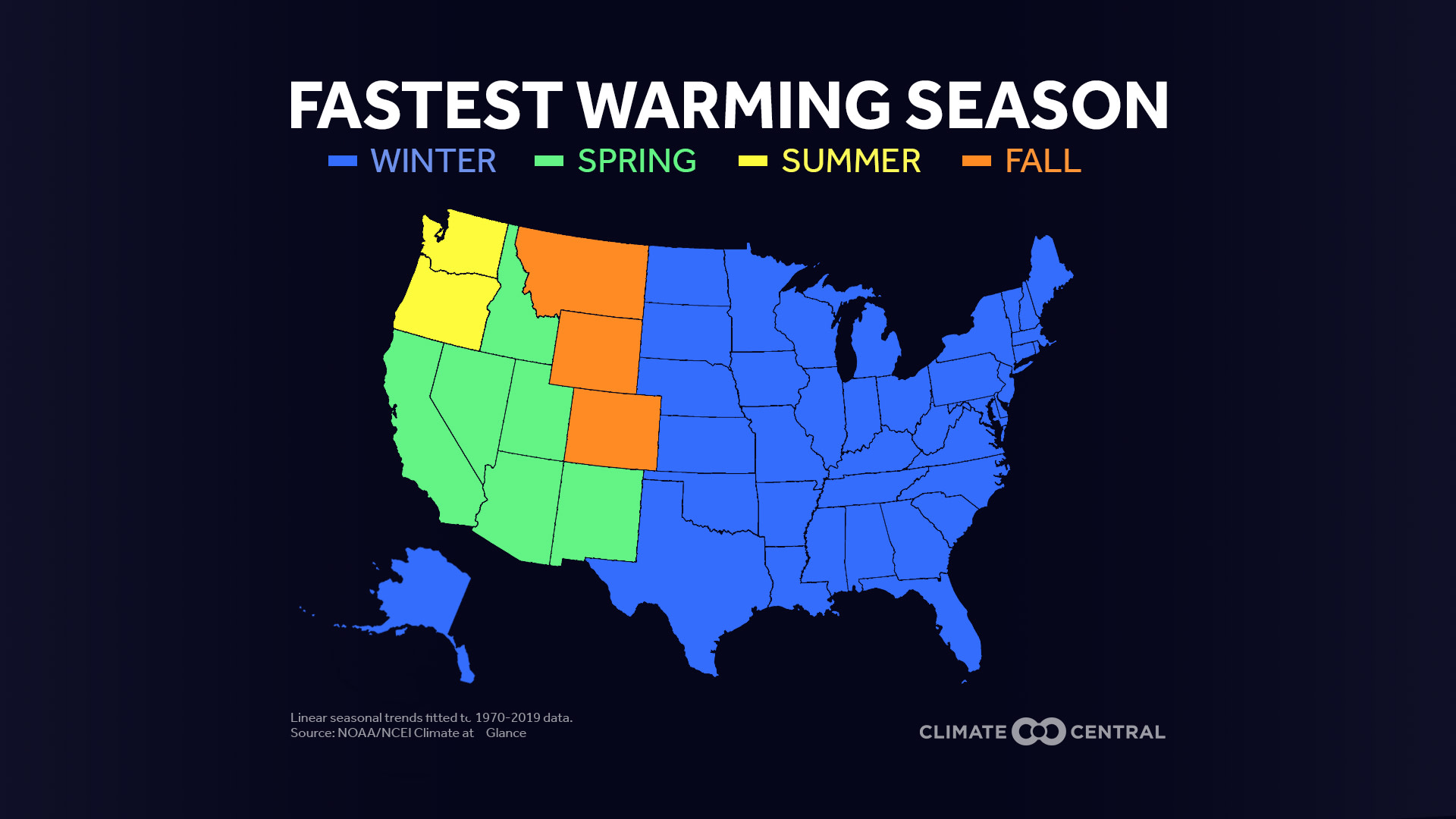National Map - Warming Seasons