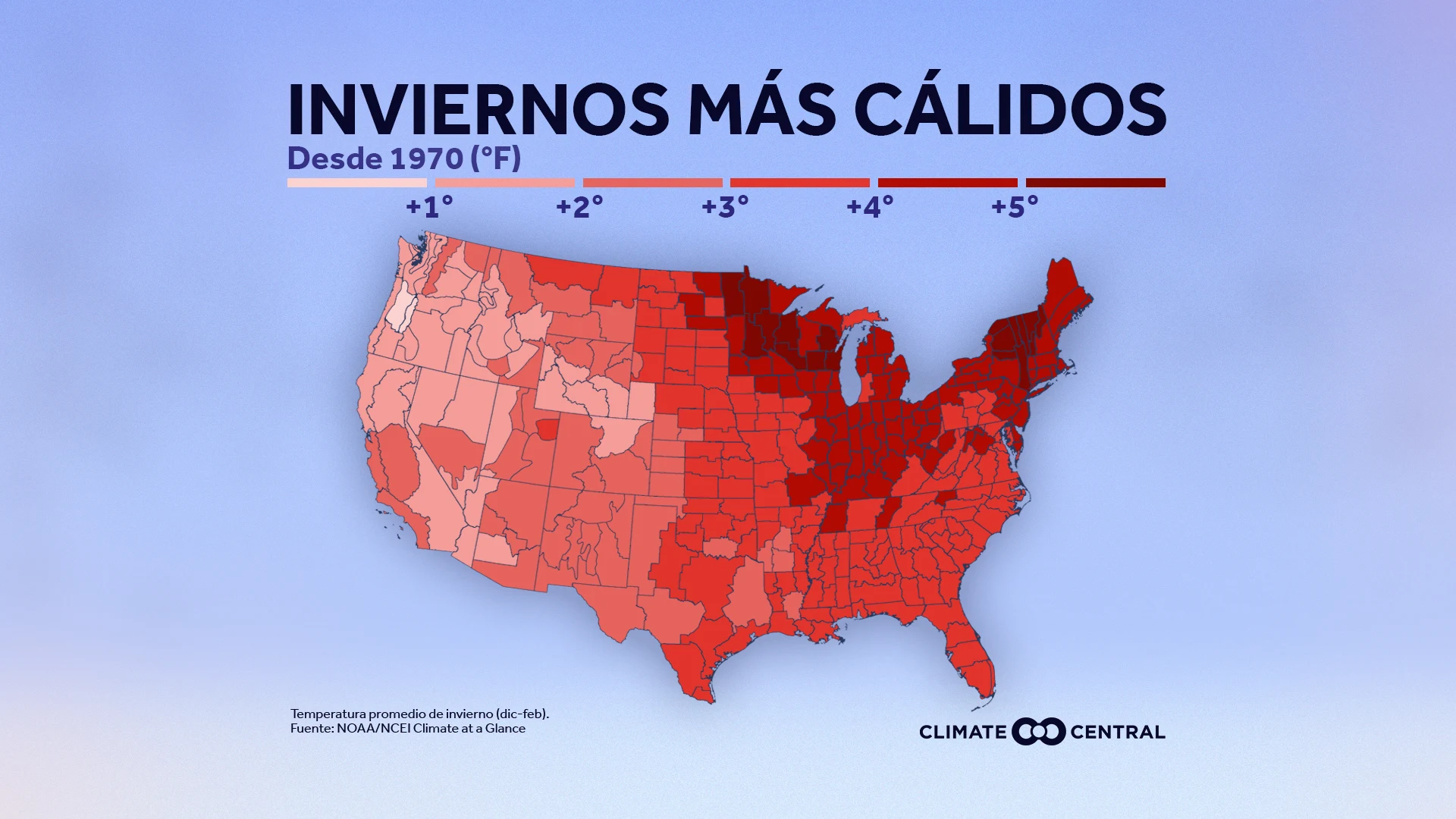 Mapa de temperatura promedio de invierno - Winter Package
