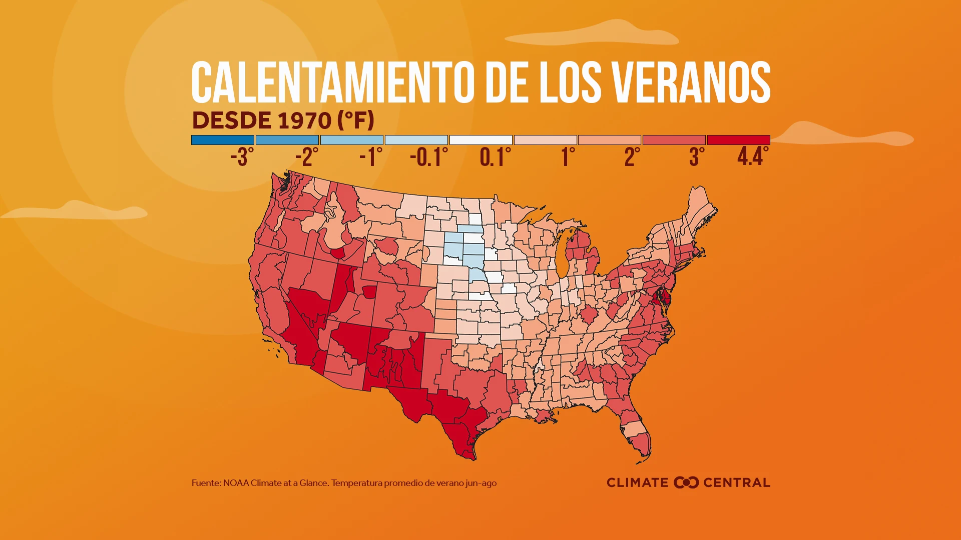 Mapa de temperatura promedio - 2021 Summer Package