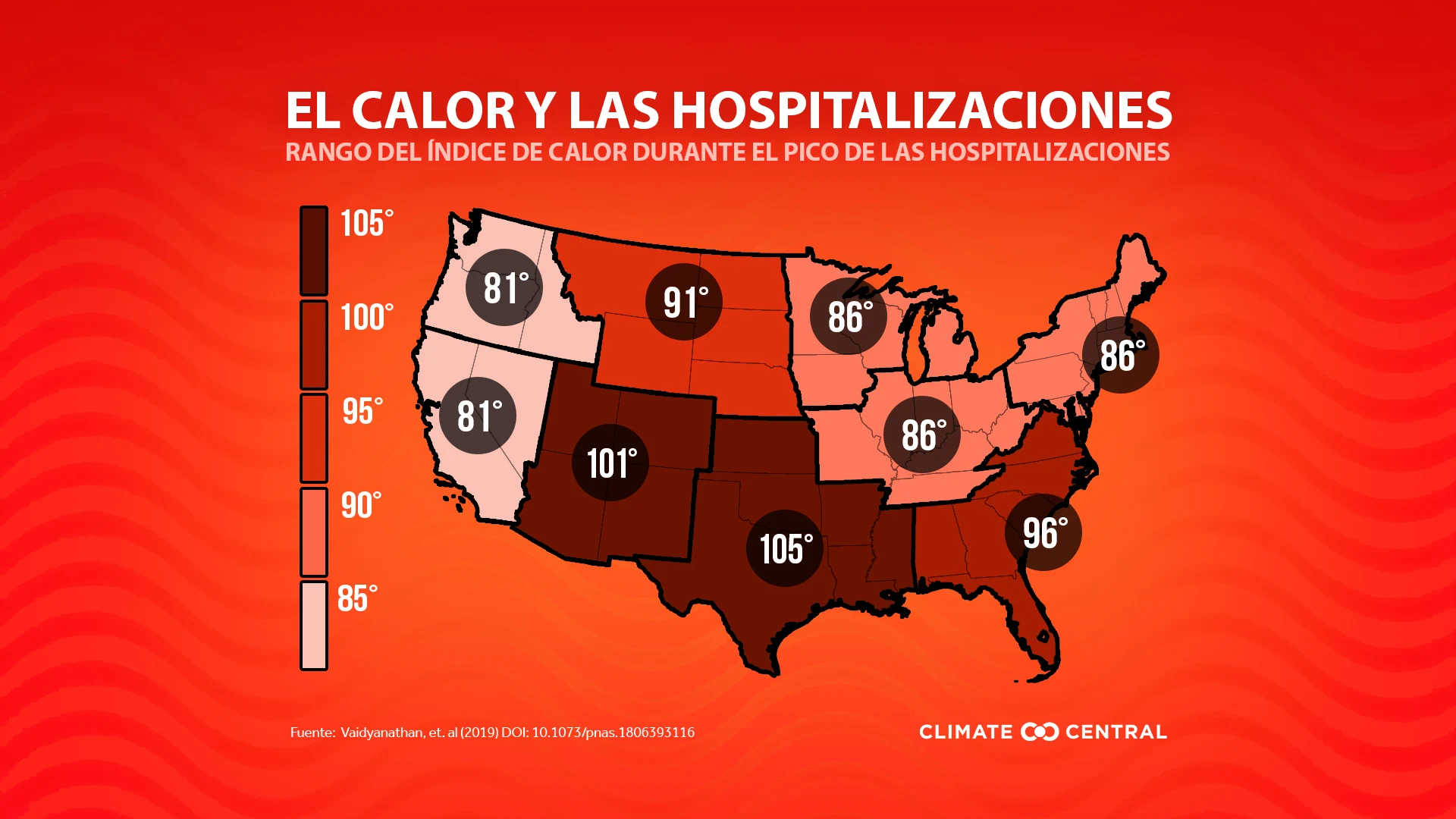 Mapa de estrés por calor - Heat and Hospitalizations