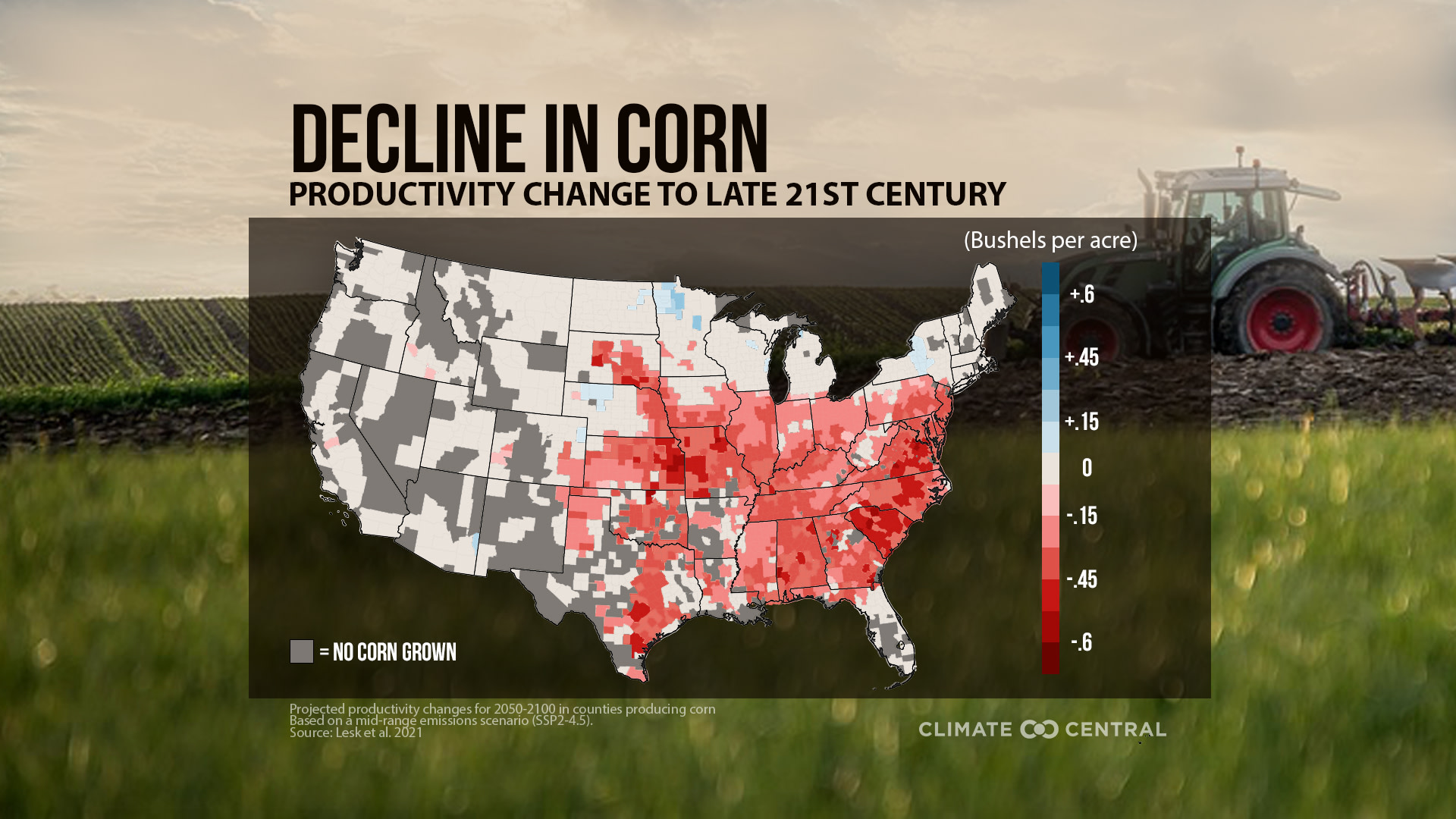 Map of Corn - Climate Change & Crops