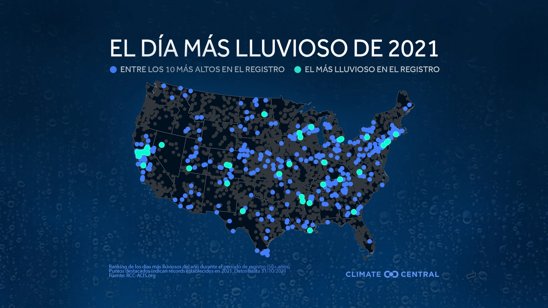 Ranking de los días más húmedos de 2021 - 2021 Record Rain Days
