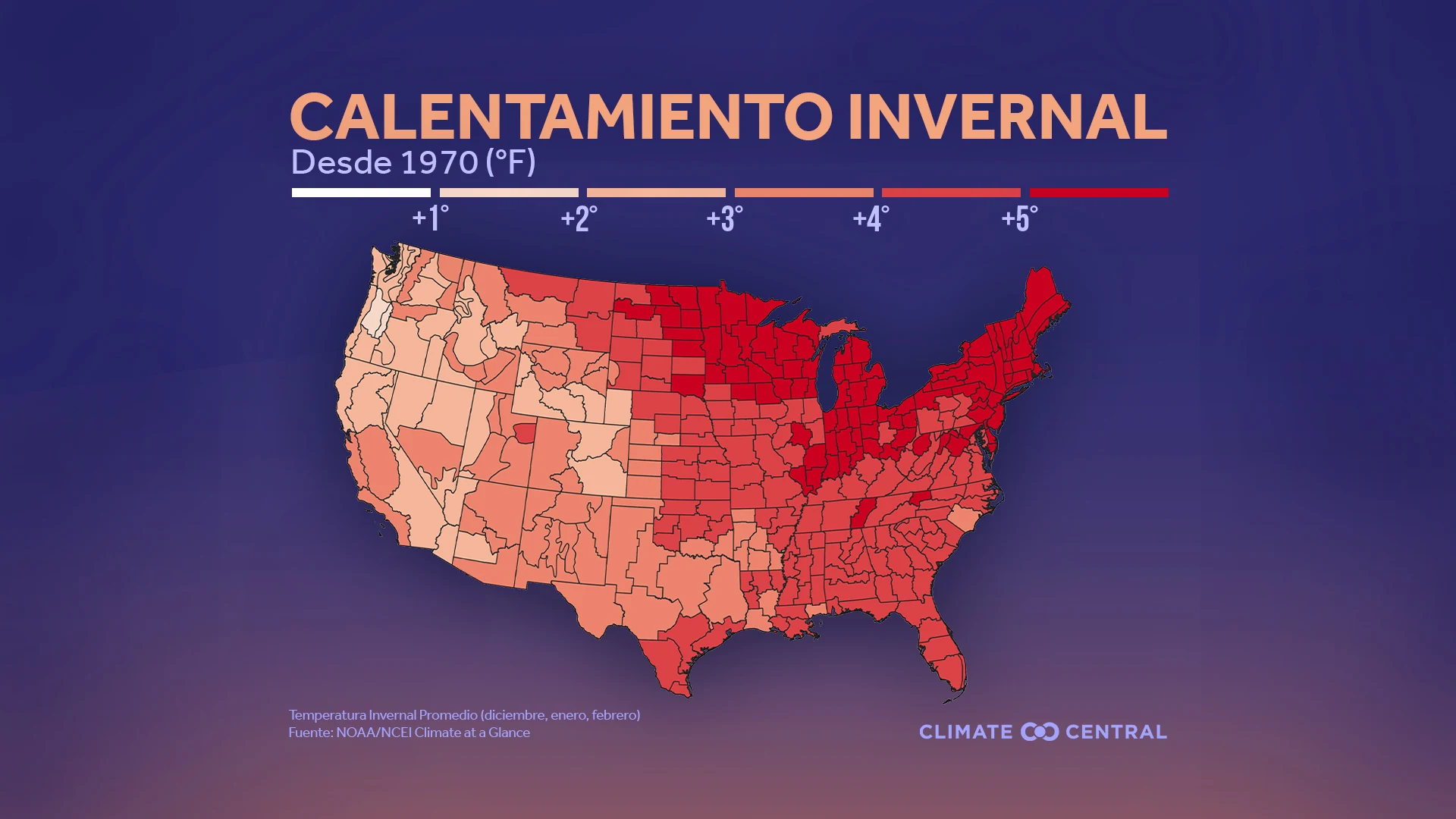 Mapa nacional de temperatura media de invierno - 2021 Winter Package