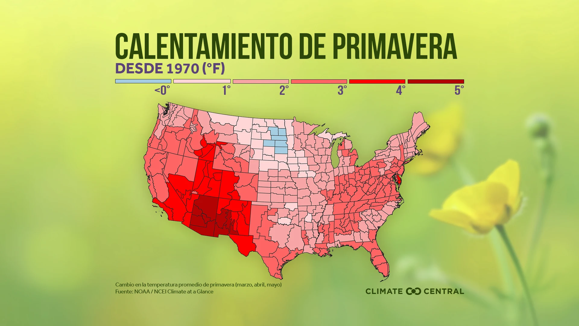 Mapa de temperaturas promedio de primavera - 2022 Spring Package