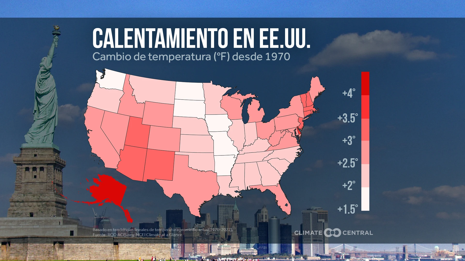 CM: National Warming Since 1970 2023 (ES)