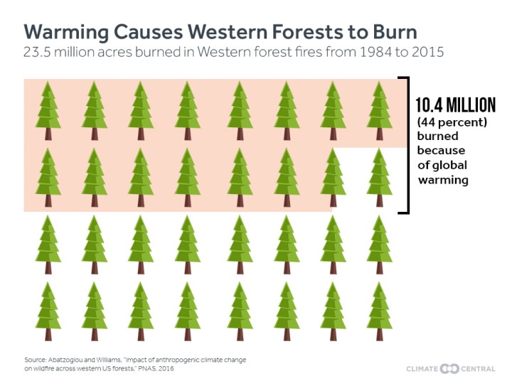 Climate Change Behind Surge in Western Wildfires | Climate Central