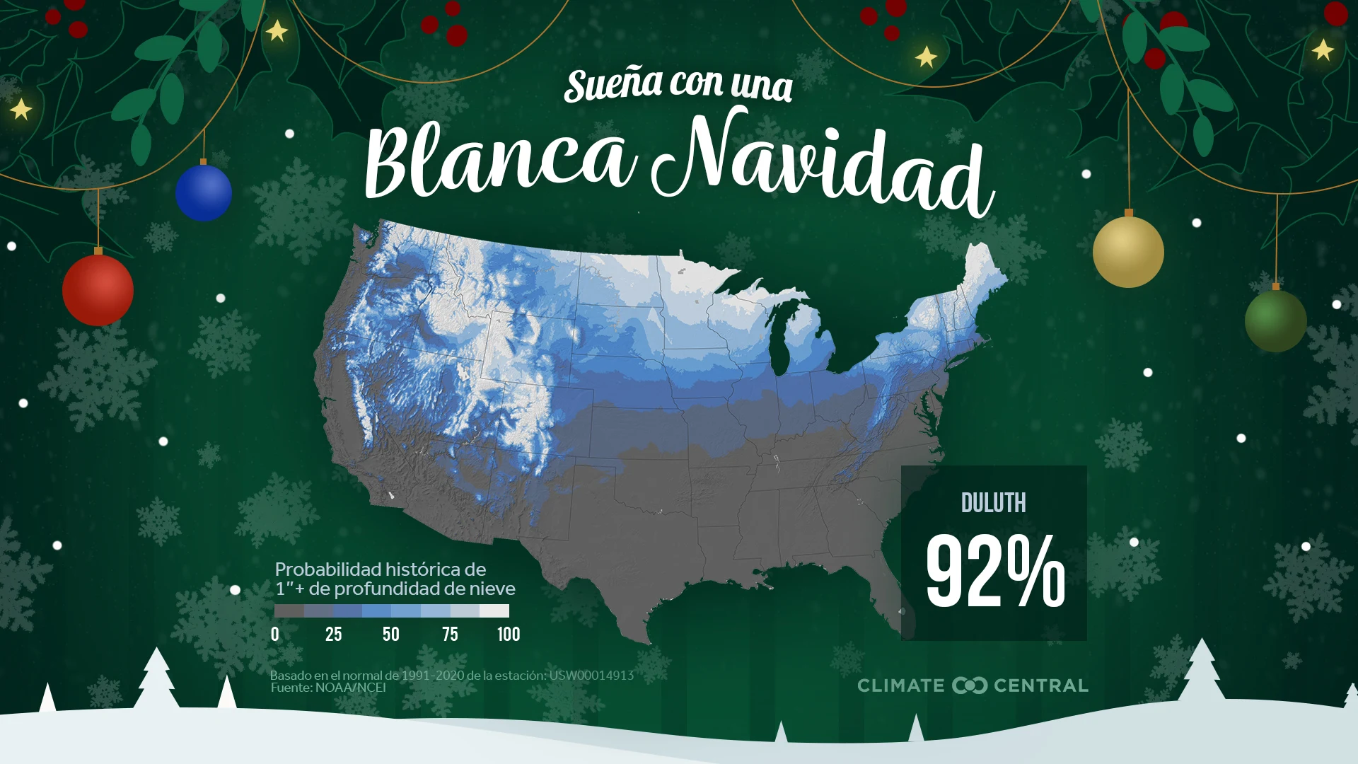 CM: Local White Christmas Map 2022 (ES)