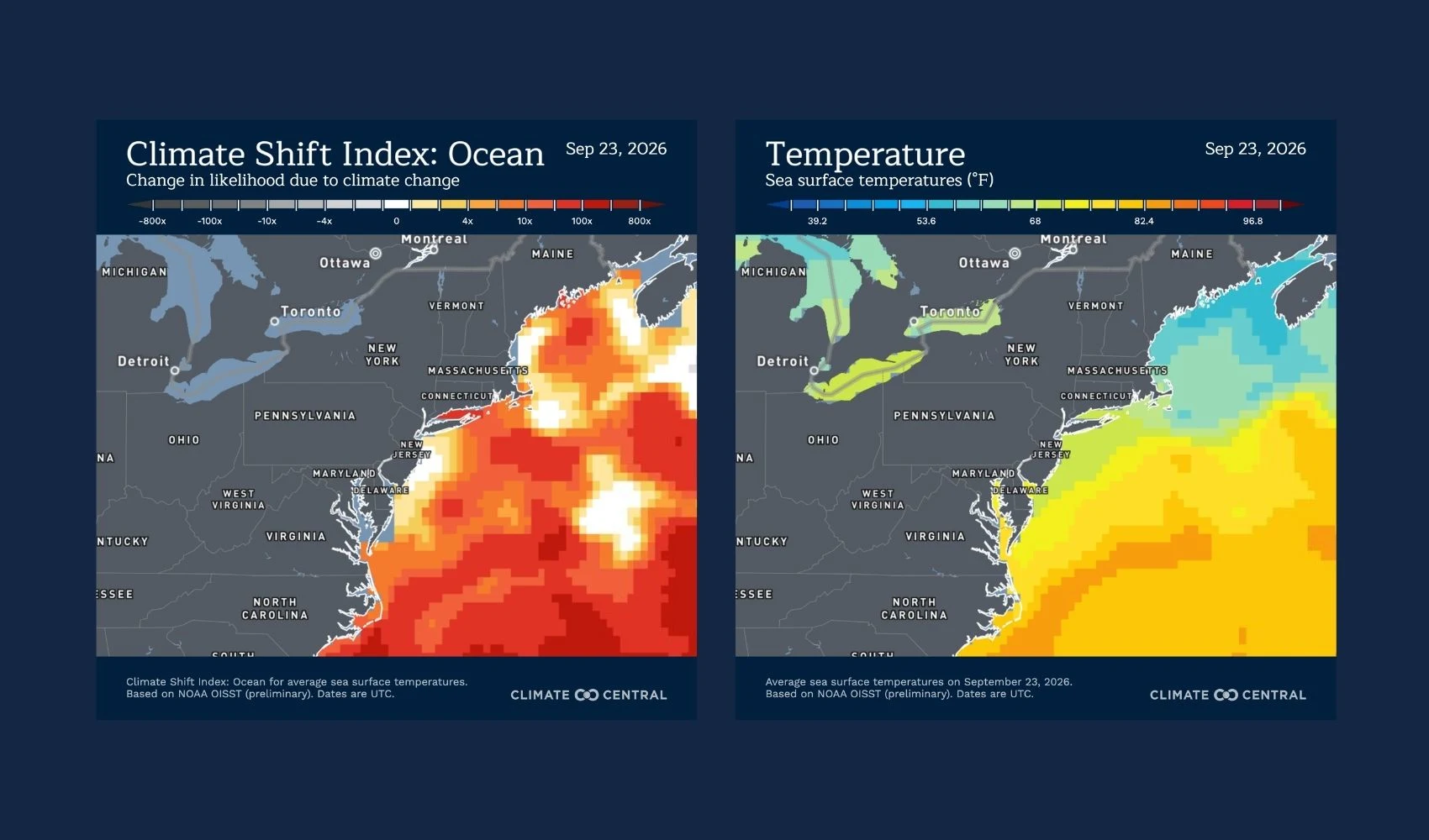 Ocean CSI and Ocean Temps - Sept 23, 2026