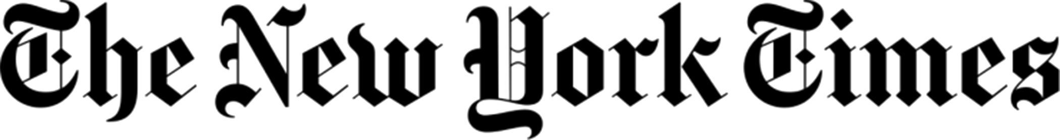The New York Times wordmark in black blackletter type