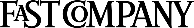 Fast Company wordmark in black serif type with mixed cap and lowercase letterforms