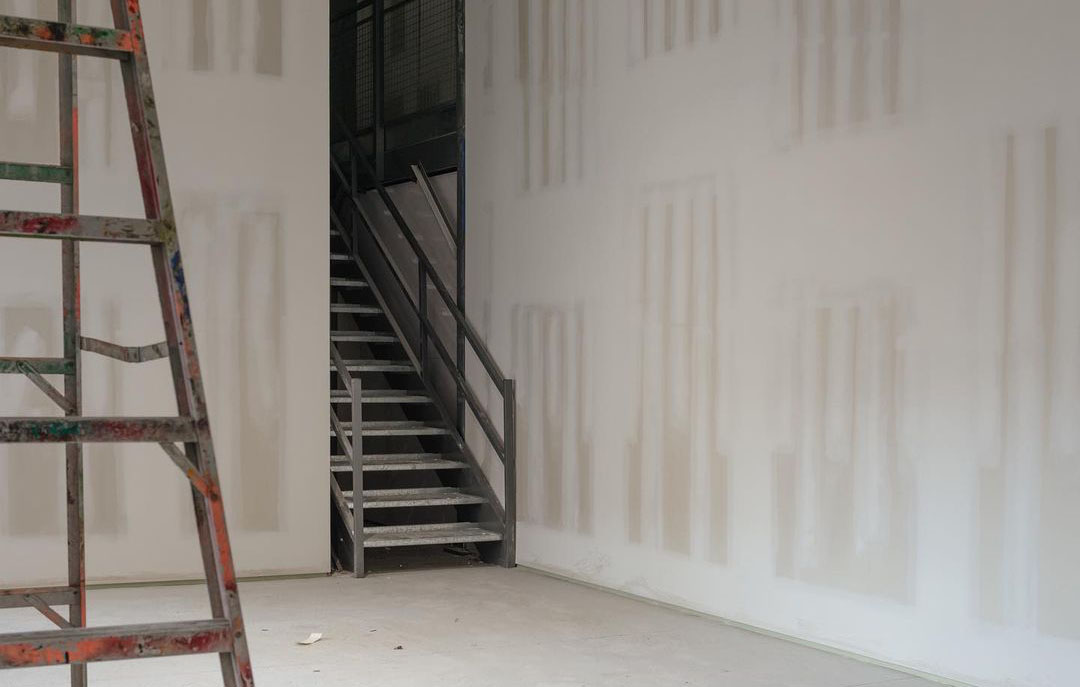 Construction Photo of new Chapter NY Gallery in Tribeca, design by Bureau V.