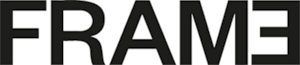 Frame Magazine Logo Frame magazine wordmark in black geometric sans-serif type with a reversed E as the final letter