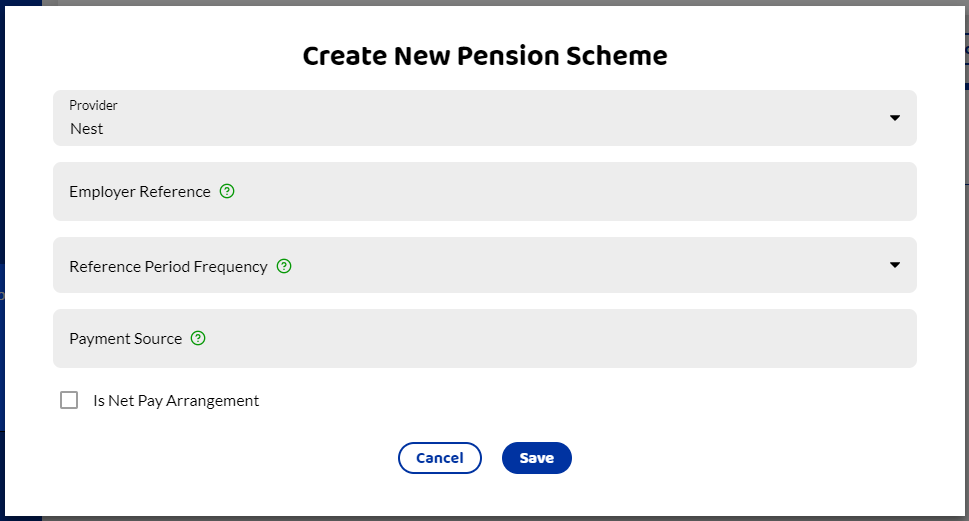 Setup A NEST Pension Ready For API Integration Shape Payroll   Create A New NEST Pension Scheme 