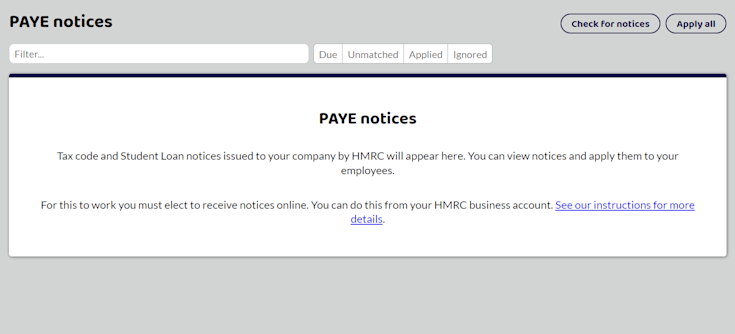 Example Paye Code Notice PAYE Notices - Overview - Shape Payroll