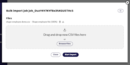 Upload File Shape Uploading the Employee File - Shape Payroll