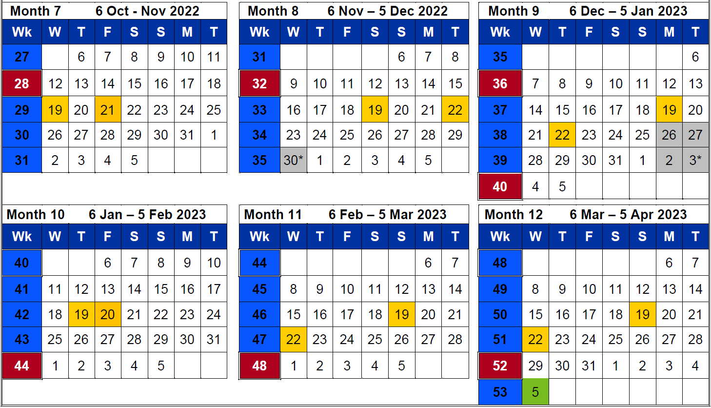 Nfc 2023 Pay Period Calendar Printable Calendar 2023