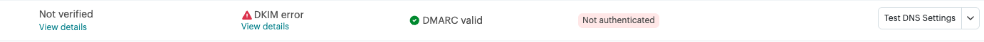 TX DKIM DMARC verify