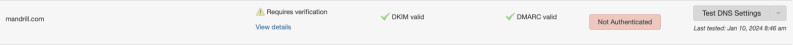 TX DKIM DMARC verify