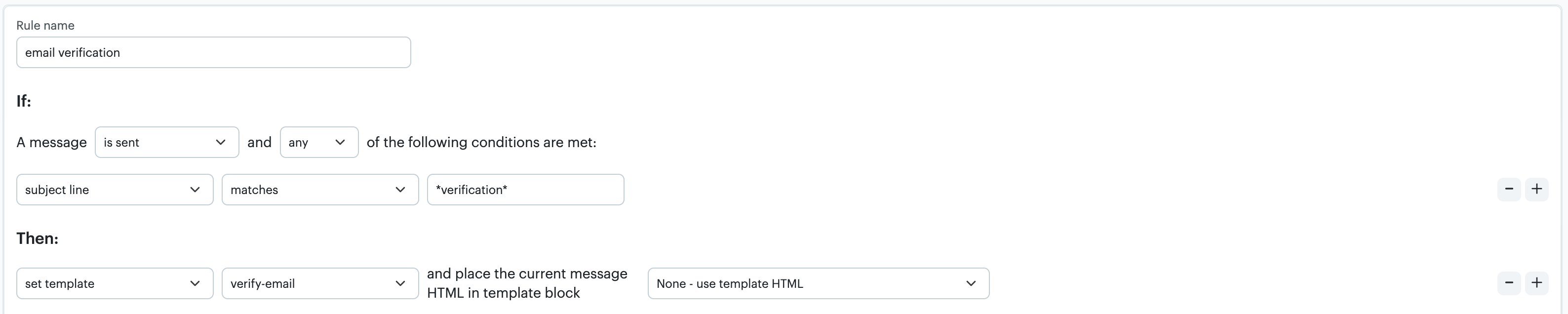 Transactional Rules Engine: Apply templates conditionally