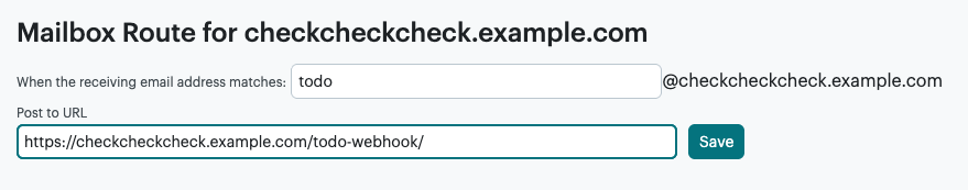 Transactional Email: Configure incoming email address 