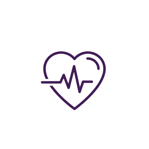 A heart icon with a heartbeat symbol inside