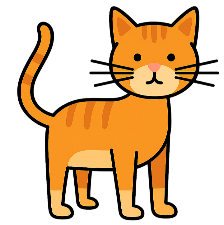 Orange cat clipart