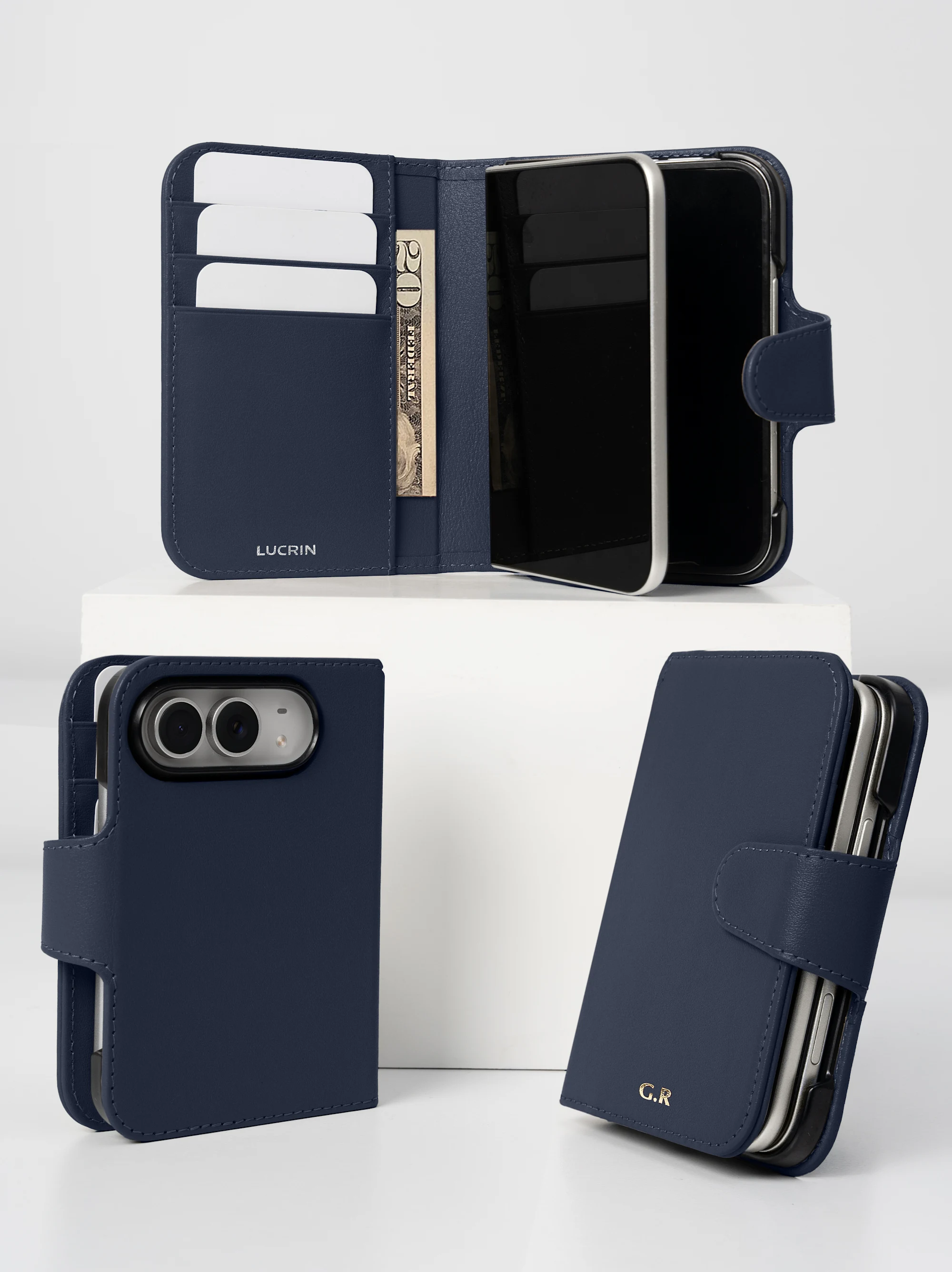 Luxury Wallet - iPhone Duo in Leather | LUCRIN Geneva - Pink - Smooth ...