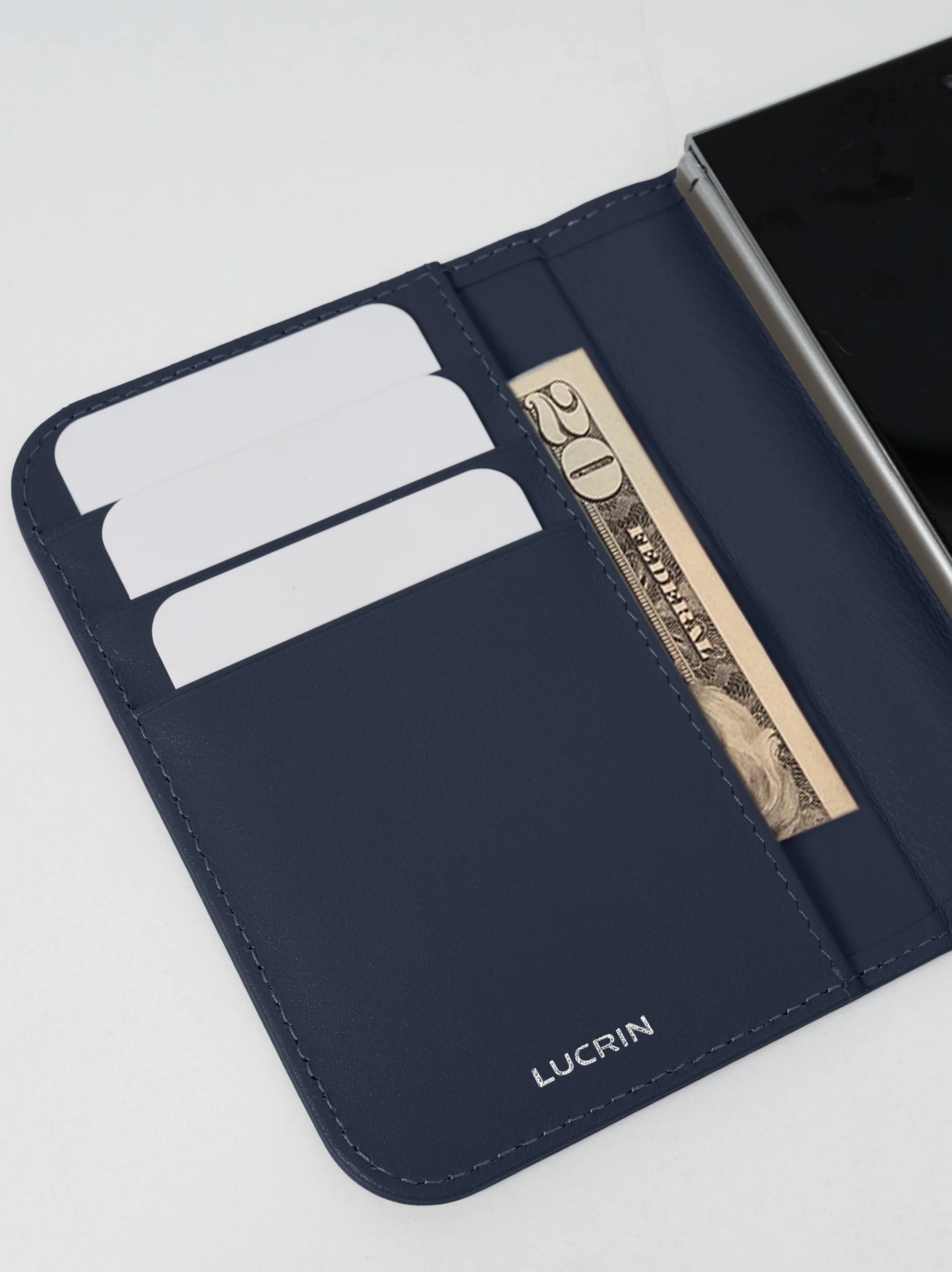 Luxury Wallet - iPhone Duo in Leather | LUCRIN Geneva - Off-White ...