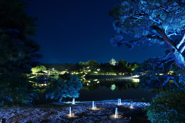 Okayama Korakuen GENSO- TEIEN (Beleuchteter Garten)