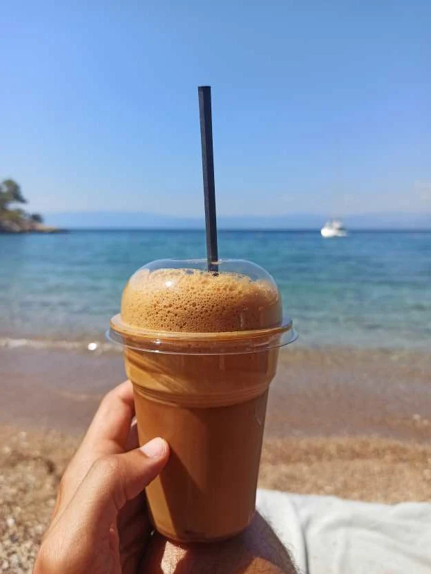 Spetses vrellos beach frappe