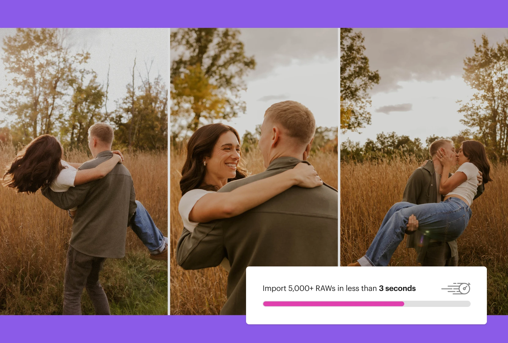 Important thousands of RAWs in seconds. No wait times to navigate through your photoshoots. Narrative is built from the bottom up to save you as much time as possible.